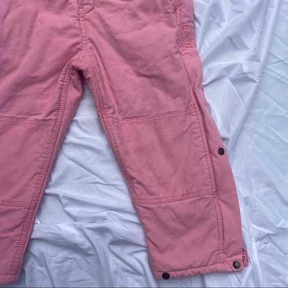 VINTAGE 1990s Schmidt Bubblegum Pink Workwear Overall Bibs Zip-Up Insulated - Picture 5 of 13